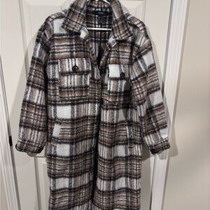 Forever 21 Brown and Black Plaid Jacket